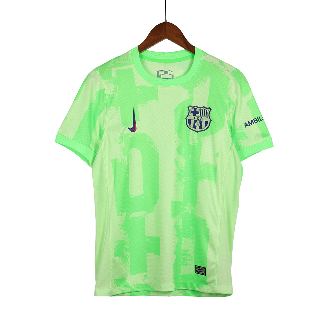 LAMINE YAMAL #19 Barcelona Spotify Logo Without Text Third Jersey - UCL Font