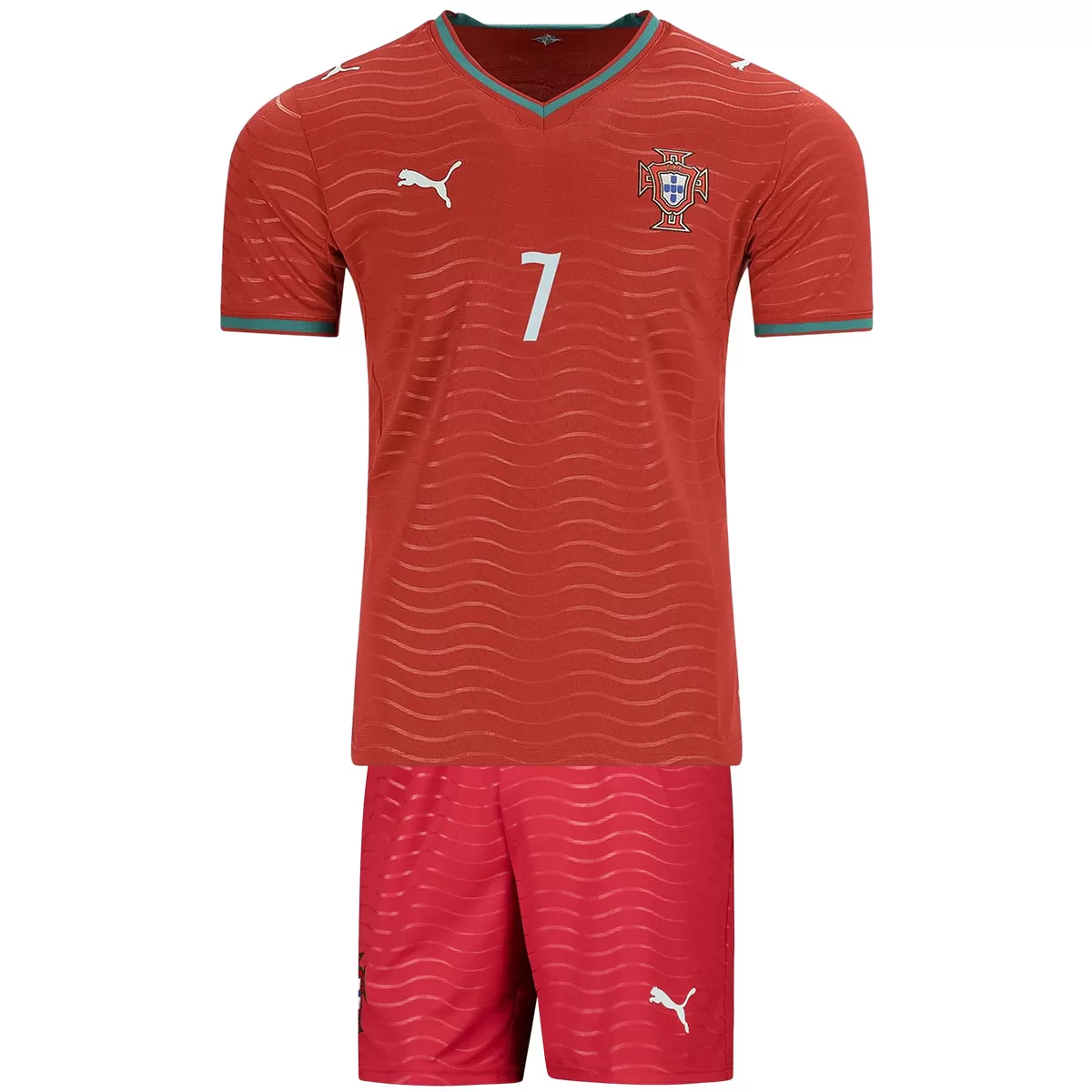 RONALDO #7 Kids Portugal Home Jersey Kit World Cup 2026