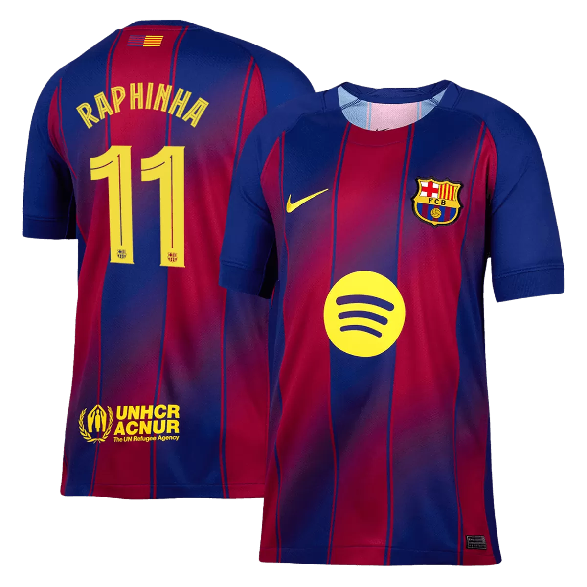 RAPHINHA #11 Barcelona Home Jersey 2025/26 - UCL