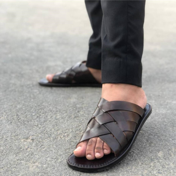 Men's Genuine Leather Slippers