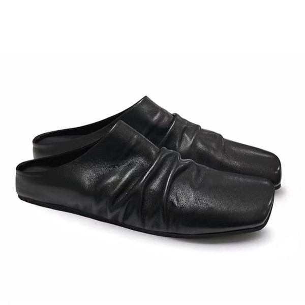 Men's leather outdoor slippers