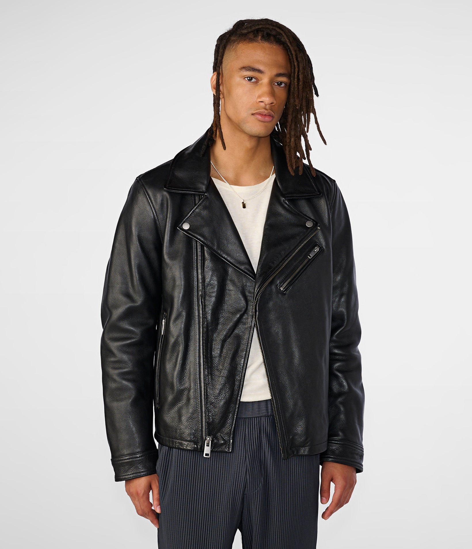 Charlie Leather Moto Jacket