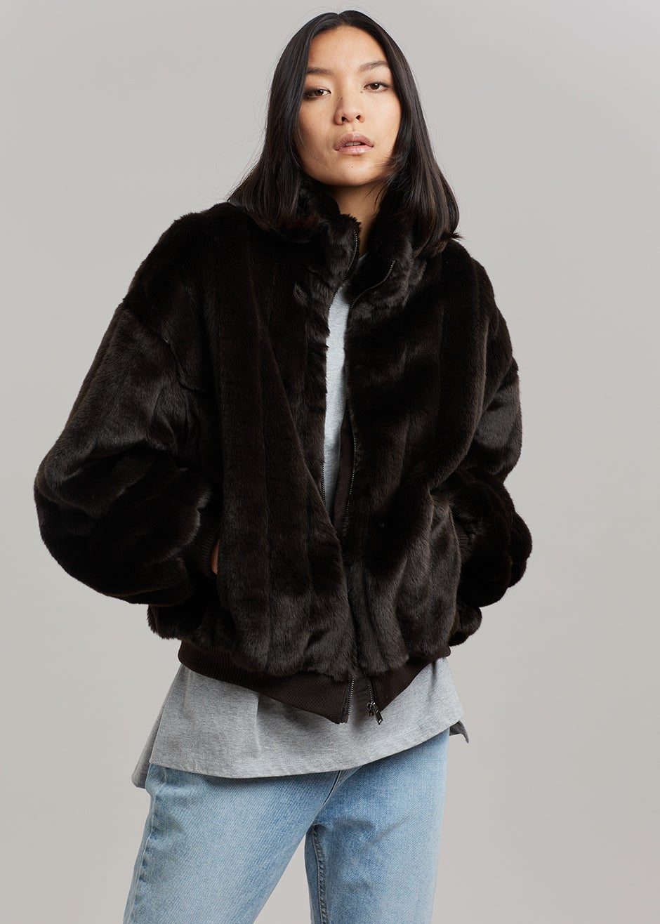 Lea Faux Fur Jacket - Java