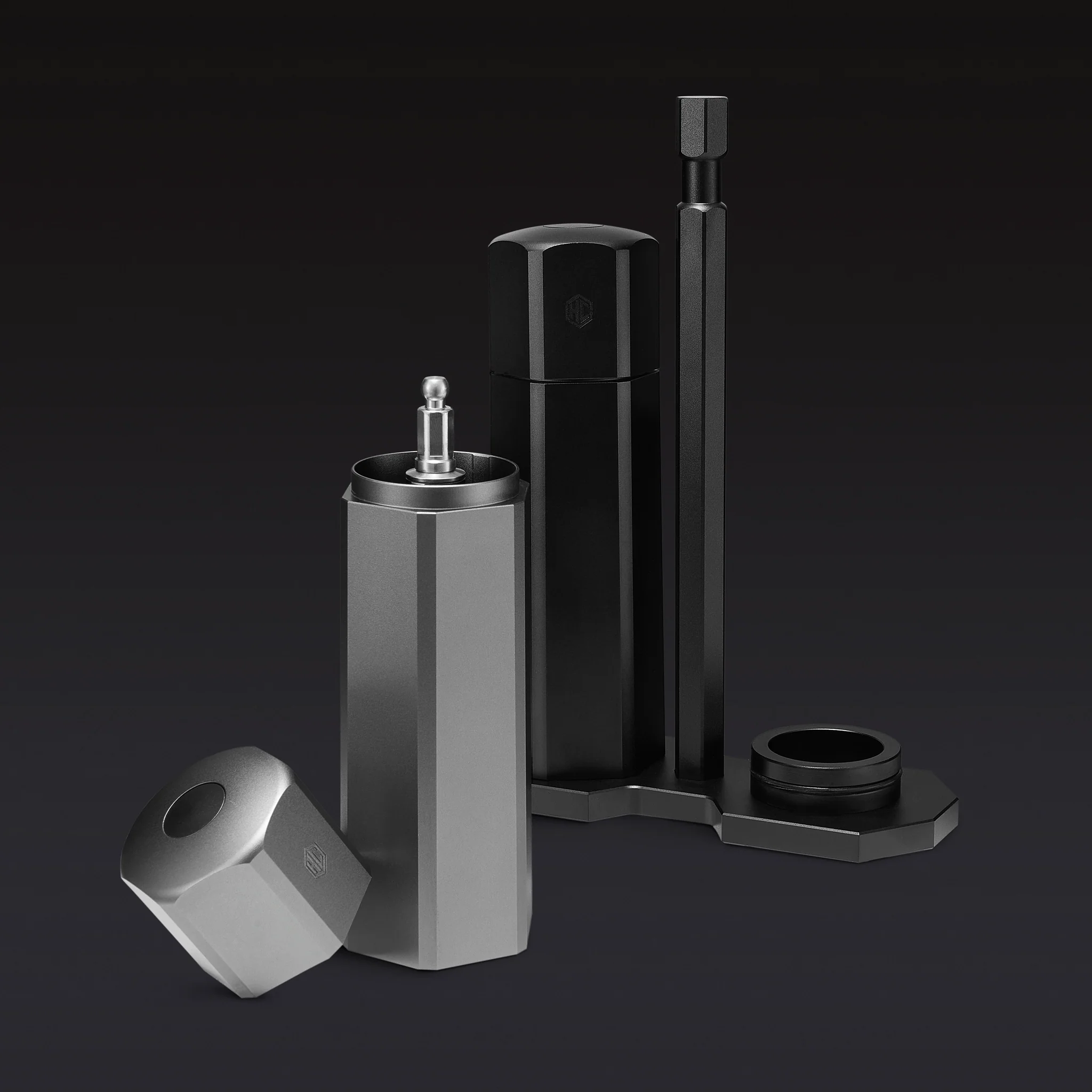 HexMill Tabletop Salt & Pepper Grinder Set