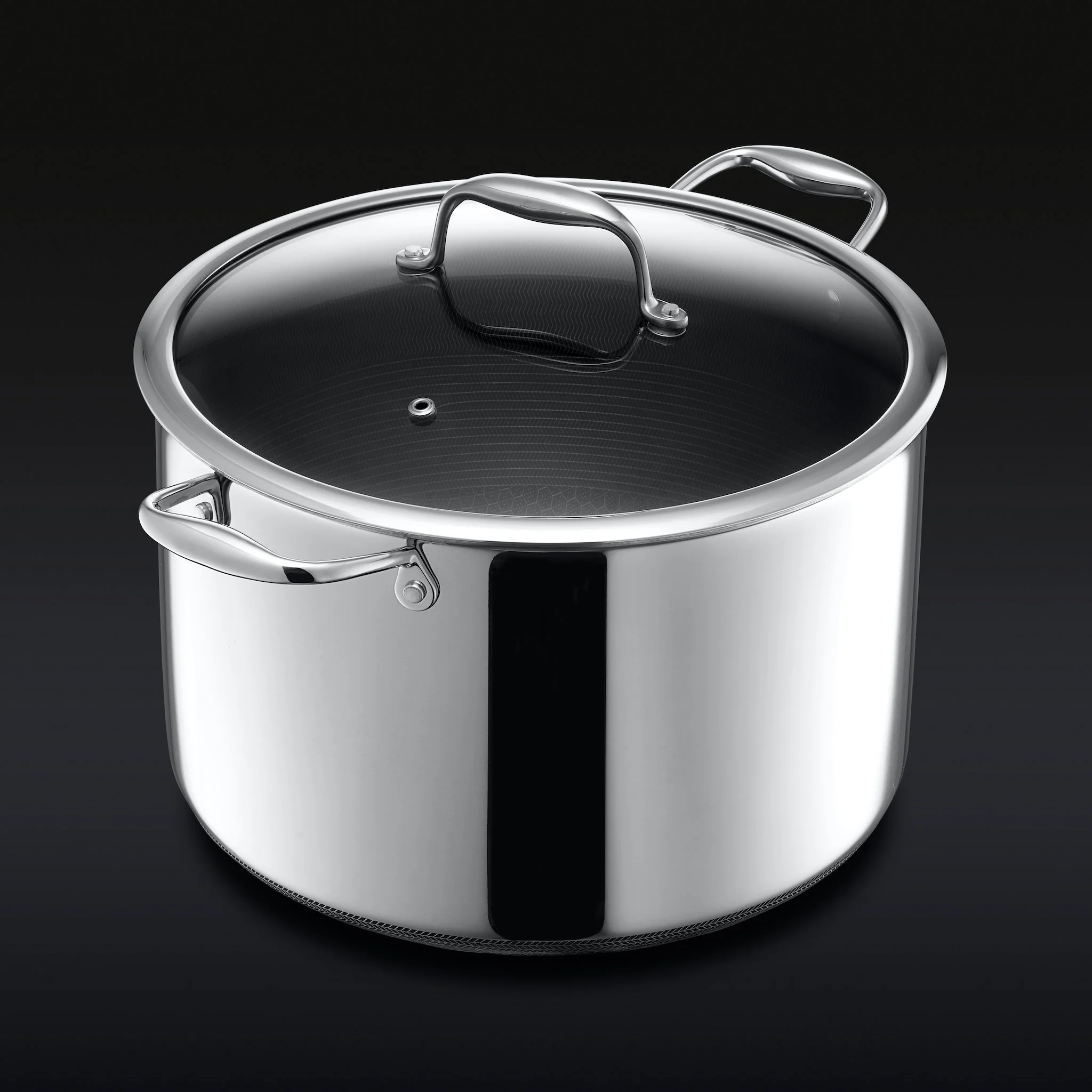 Hybrid Stock Pot with Lid, 10-Qt