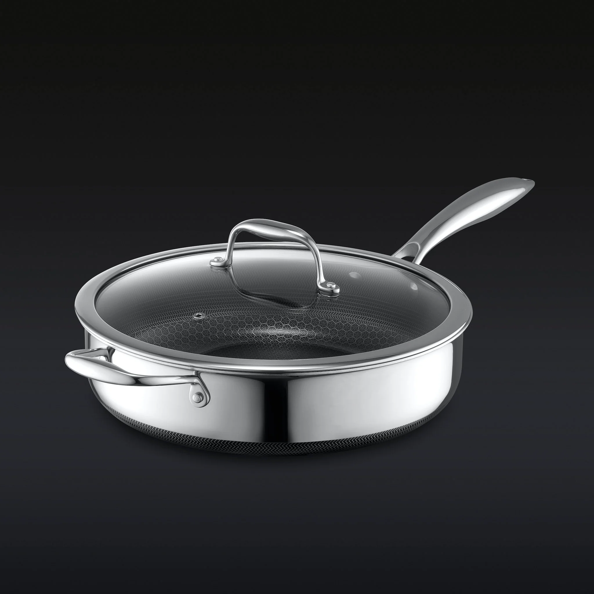 Hybrid Deep Sauté Pan with Lid, 4.5-Qt