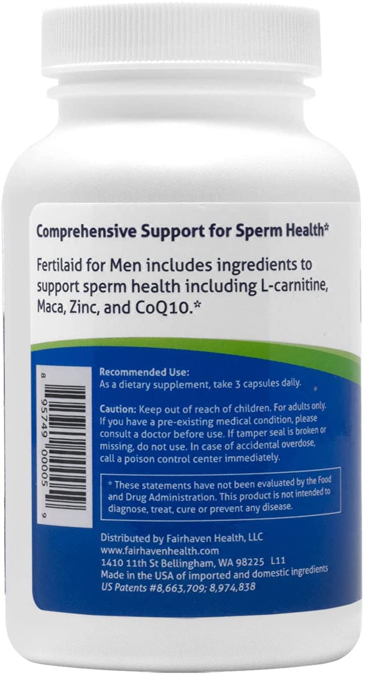 FertilAid for Men Male Fertility Supplement Male Count and Motility