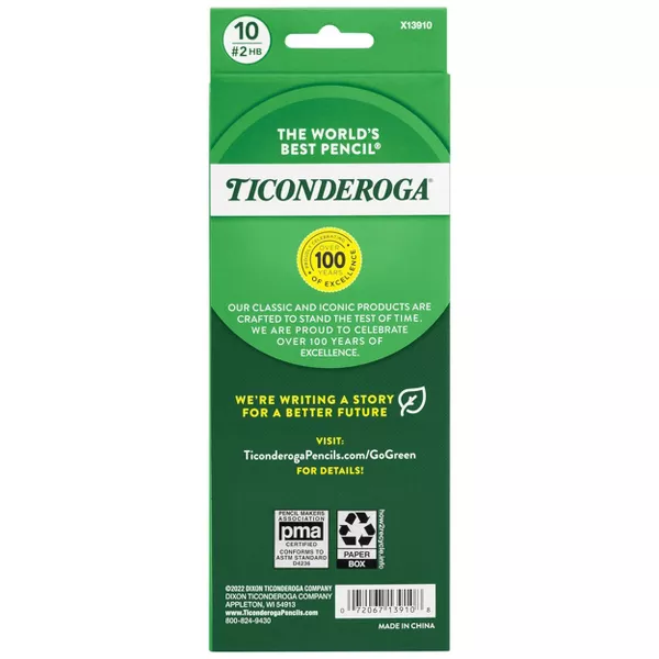 Ticonderoga #2 Pencils, 0.7mm, 10ct - Assorted Colors