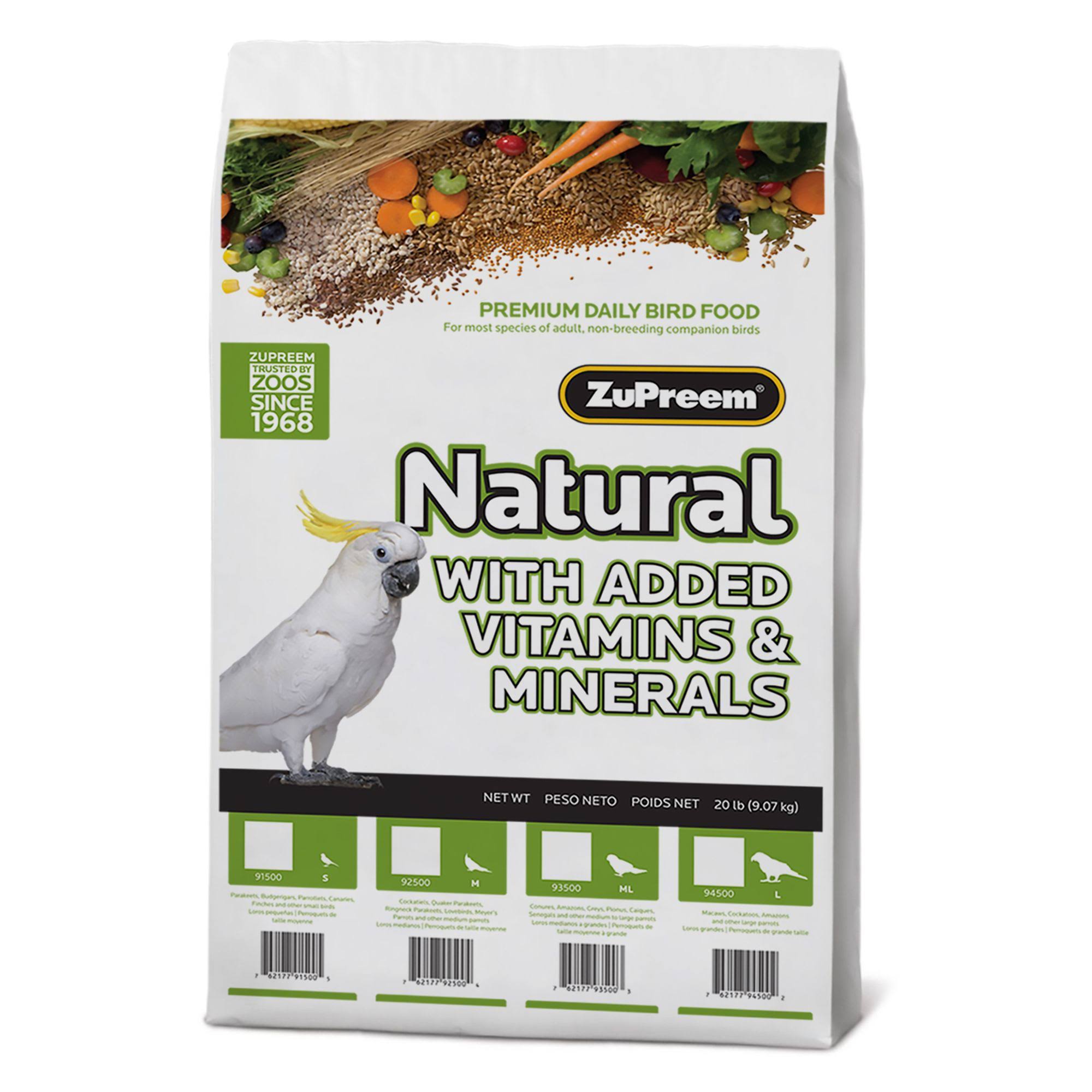 ZuPreem Natural Bird Food 20 lbs