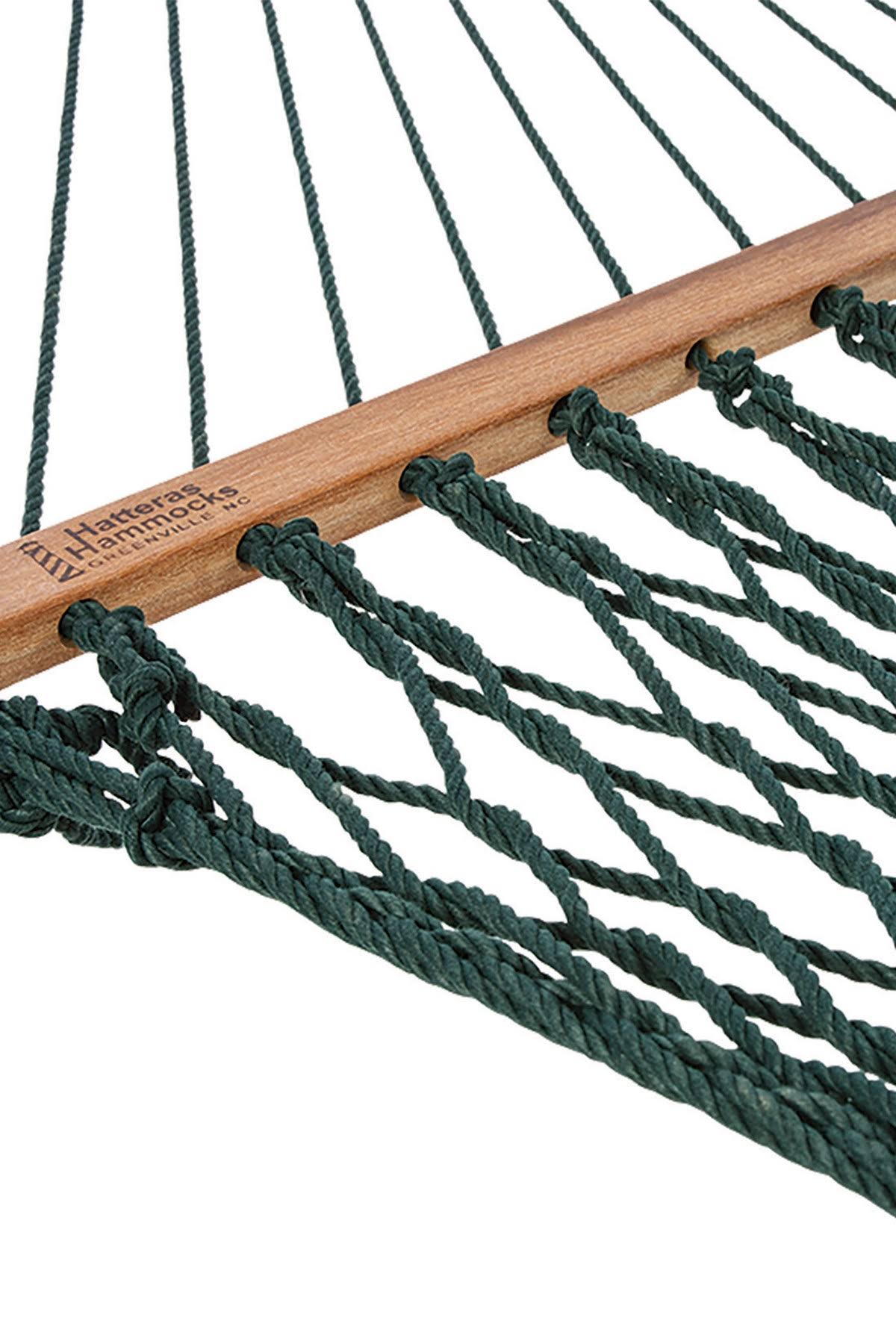 Hatteras Hammocks Deluxe Green DuraCord Rope Hammock