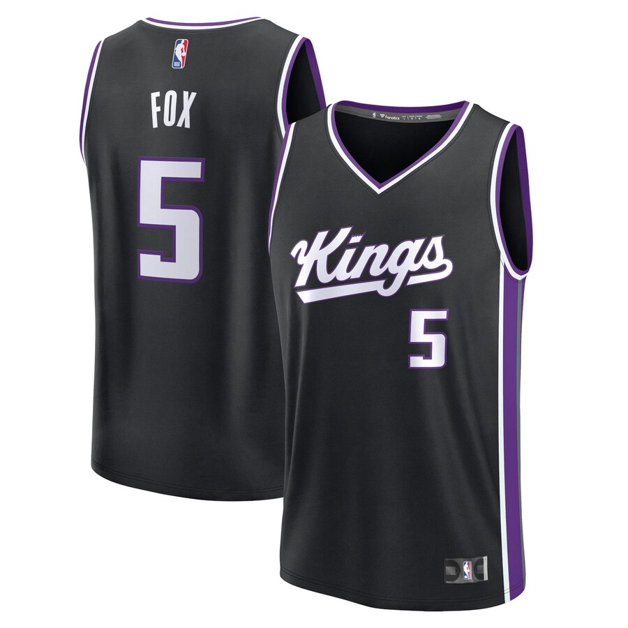 Men's Sacramento Kings De'Aaron Fox Fanatics Branded Black 2023/24 Fast ...