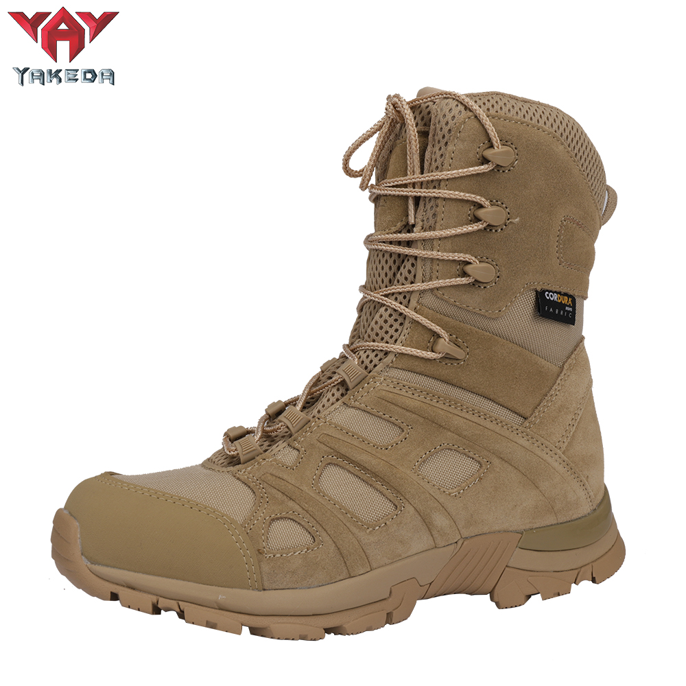 Bt-3010 Yakeda Outdoor Hiking Booots Side Zipper Shoes Combat Military Leather Army Tactical Boots - ForcesArmy