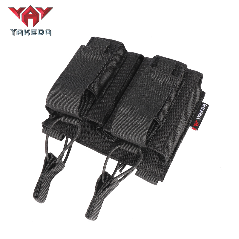 TL-807 Yakeda Nylon Molle Double Pistol Mag Pouch Other Police Hunting Military AK Mag Holder Tactical - ForcesArmy