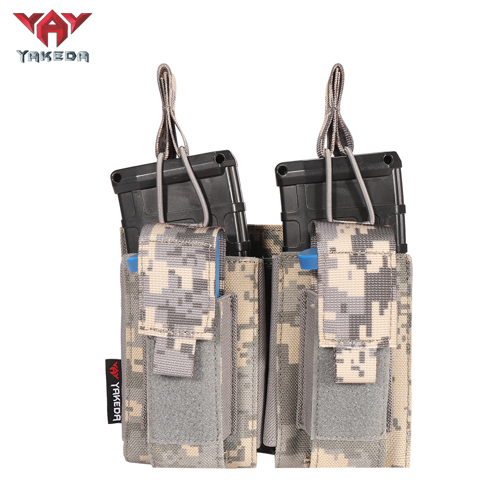 TL-807 Yakeda Nylon Molle Double Pistol Mag Pouch Other Police Hunting Military AK Mag Holder Tactical - ForcesArmy