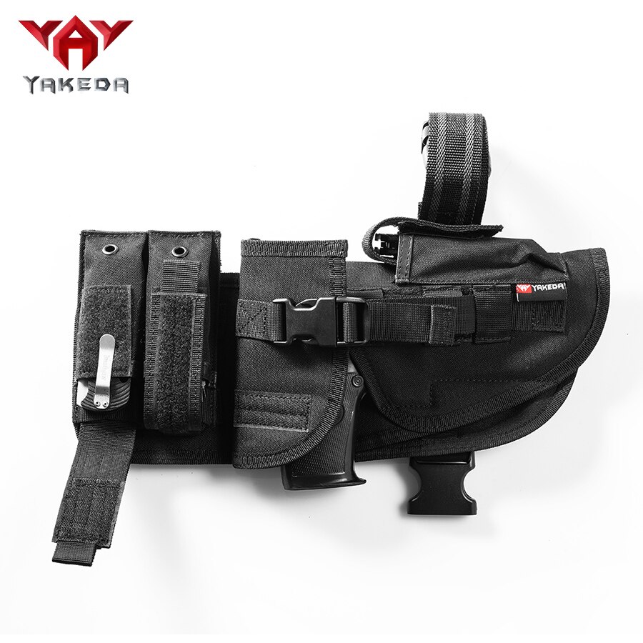 KF-070 Yakeda Universal Tactical Leg Holster With Magazine Pouch Fully Adjustable And Removable - ForcesArmy