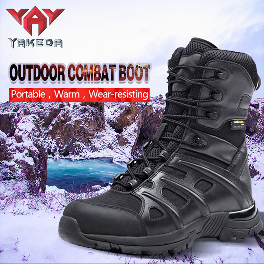 Bt-3010 Yakeda Outdoor Hiking Booots Side Zipper Shoes Combat Military Leather Army Tactical Boots - ForcesArmy
