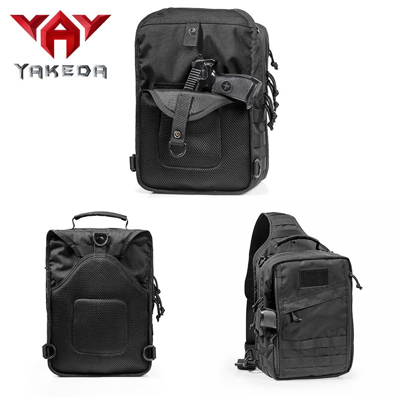 Kf-088 Yakeda Nylon Tactical Sling Bag Cross Body Gun Backpack Design For Handgun Move Quickly - ForcesArmy