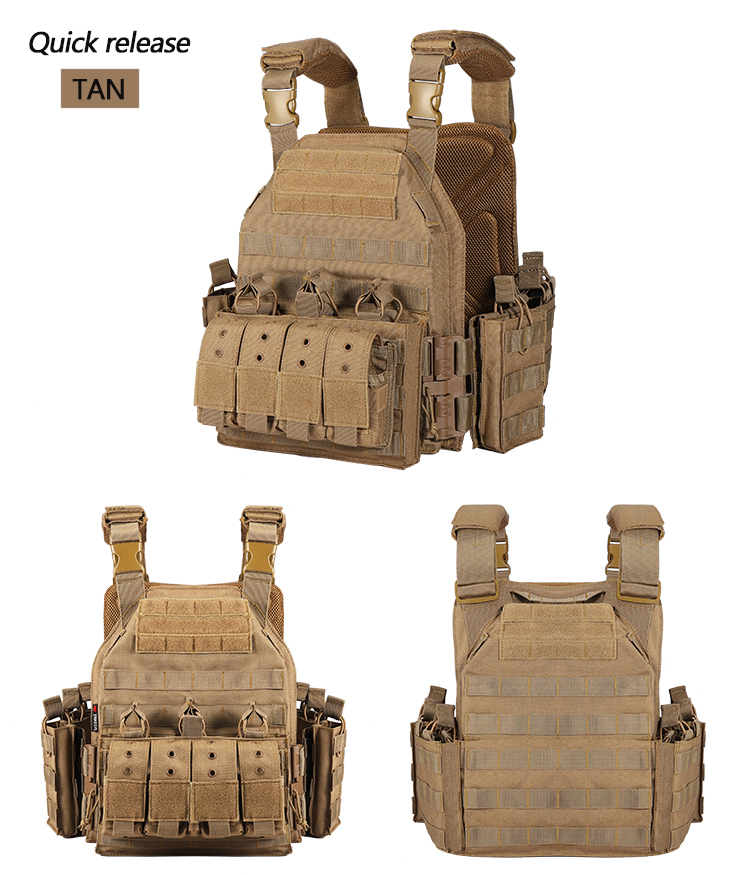 VT-6026-3CPQR YAKEDA quick release swat jpc military molle army tactical bullet proof plate carrier vest for hunting - ForcesArmy