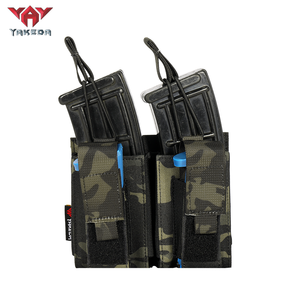 TL-807 Yakeda Nylon Molle Double Pistol Mag Pouch Other Police Hunting Military AK Mag Holder Tactical - ForcesArmy