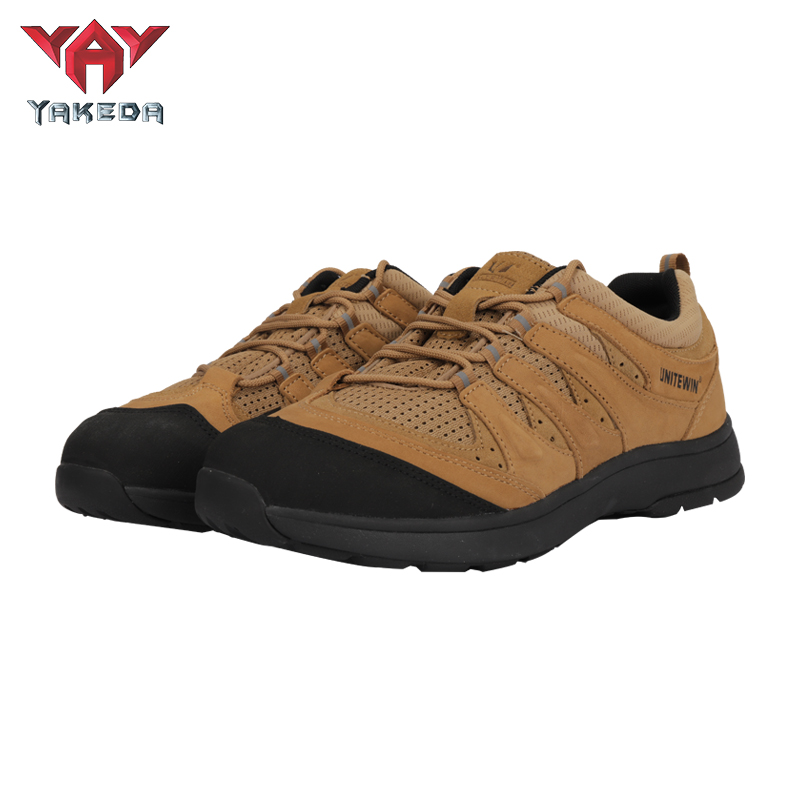 BT-3013 Yakeda Men's Breathable Sneaker Shoes Genuine Leather Wear-resistant Climbing Trekking Outdoor Hiking Boots - ForcesArmy