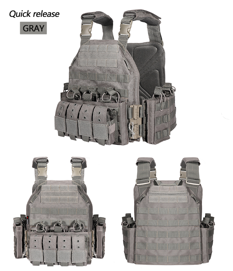 VT-6026-3CPQR YAKEDA quick release swat jpc military molle army tactical bullet proof plate carrier vest for hunting - ForcesArmy