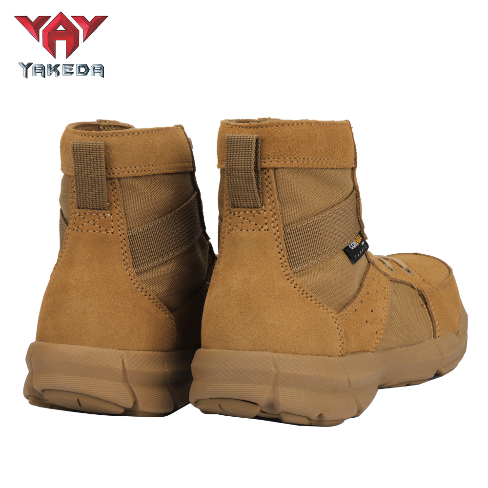 BT-3009 Yakeda Tactical Military usa Black Boots Casual Lace Leather Hiking Shoes Genuine Leather Army Boots - ForcesArmy