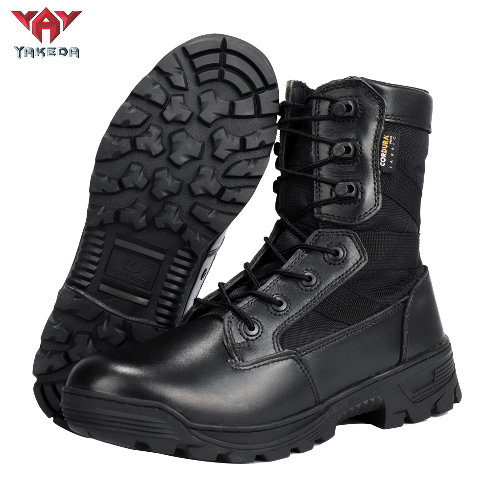 BT-3011 Yakeda Men's Genuine Leather shoes Wear-resistant Climbing Trekking Outdoor Hiking Boots Tactical - ForcesArmy