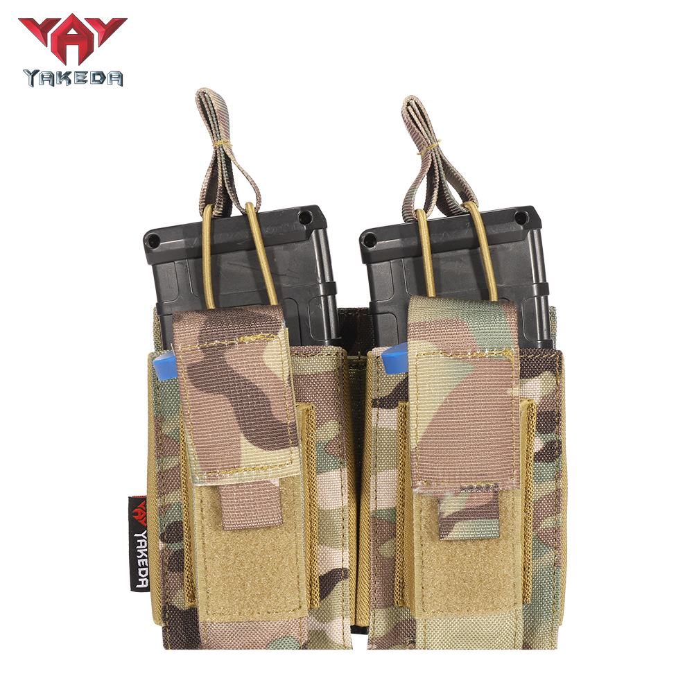TL-807 Yakeda Nylon Molle Double Pistol Mag Pouch Other Police Hunting Military AK Mag Holder Tactical - ForcesArmy