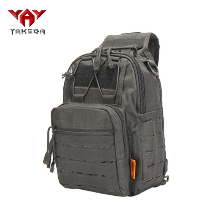 A88060-1 Yakeda Small outdoor waterproof EDC laser cut pistol concealed tactical crossbody shoulder pack chest sling bag - ForcesArmy