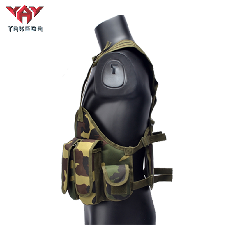 YG-001 Tactical Chest Rig Adjustable Padded Modular Military Vest Magazine Holder Pocket Platform Tactical Vest Waistcoat - ForcesArmy
