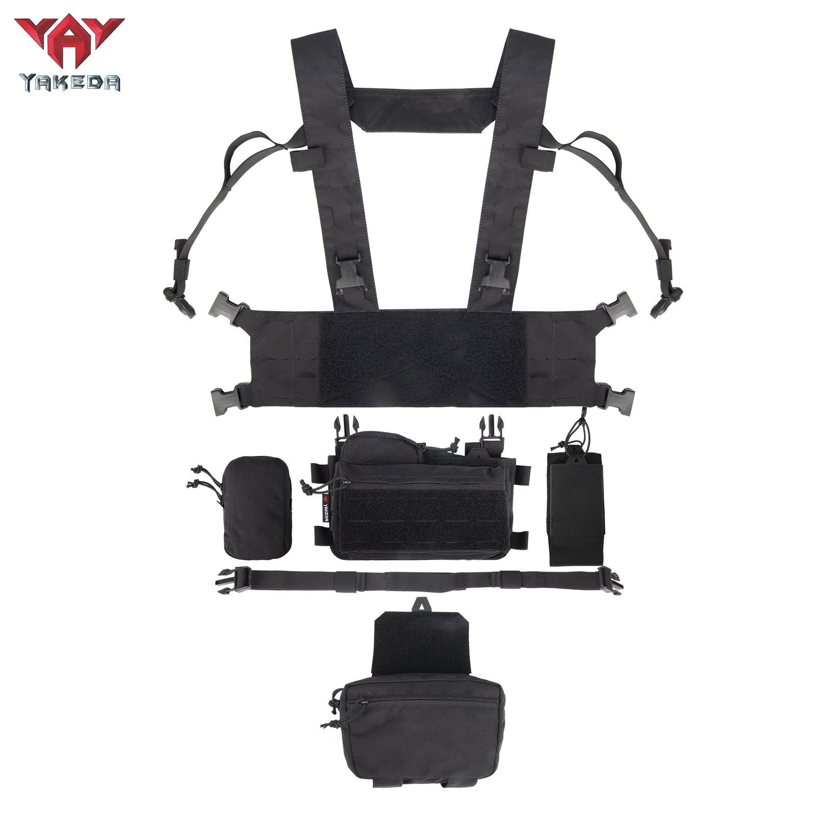 YKD0232 YAKEDA Mk3 Chest Mount Outdoor Sports Lightweight Load Vest Set - ForcesArmy