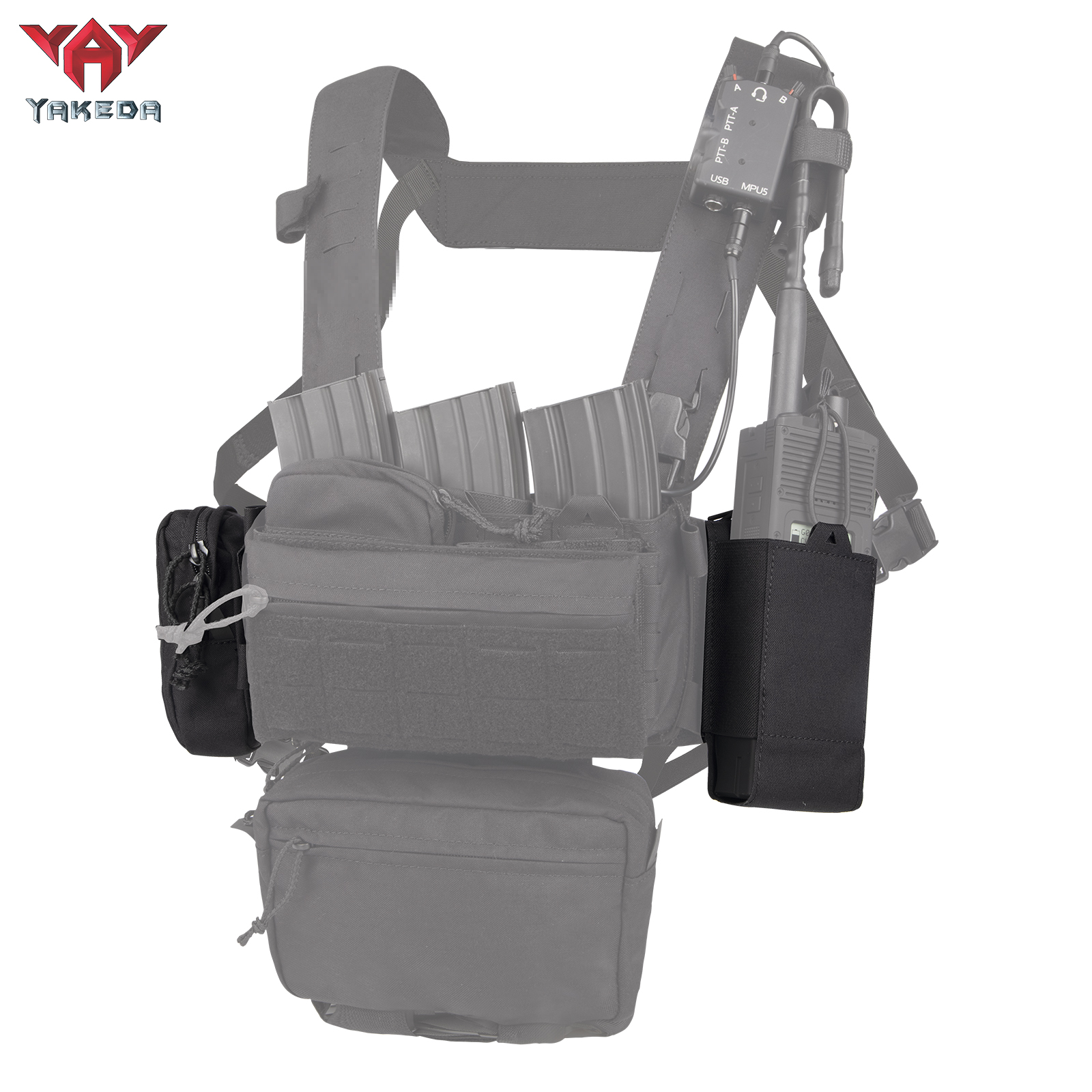 YKD0232 YAKEDA Mk3 Chest Mount Outdoor Sports Lightweight Load Vest Set - ForcesArmy