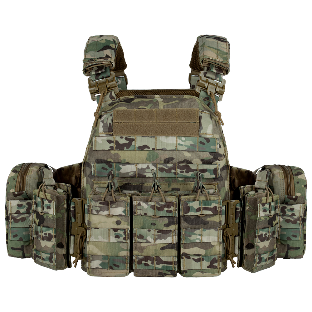 Vt-6031-5 Quick Disassembly Tactical Vest Molle Modular Quick Release Waistcoat Military Fan Downfield Gear Full Camouflage - ForcesArmy