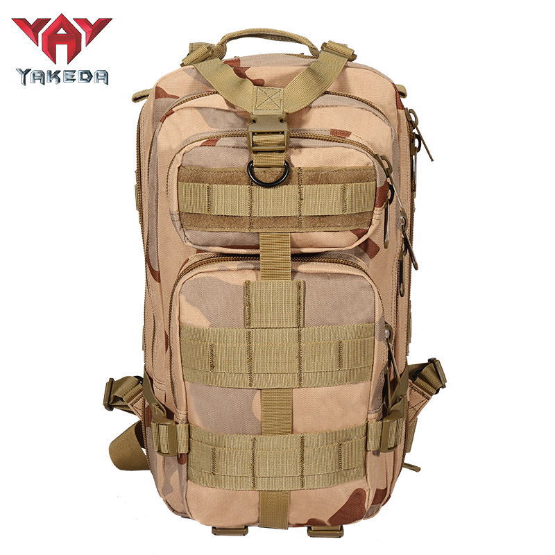 BK-5043 YAKEDA Hiking Camping Camouflage 25L Waterproof Army Tactical Backpack Outdoor Military Rucksack Hiking Trekking - ForcesArmy