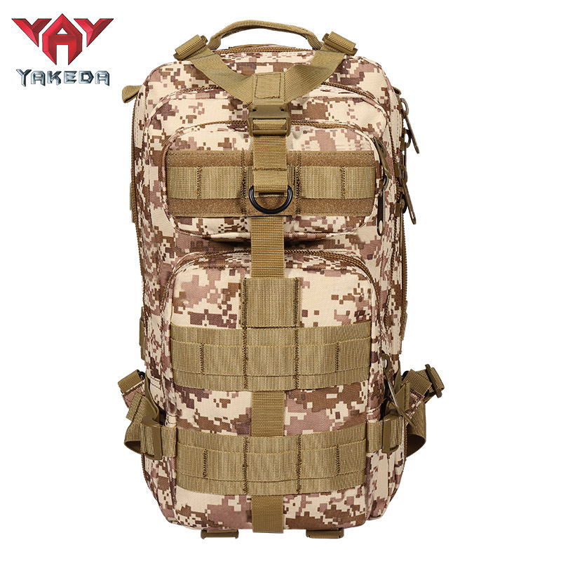 BK-5043 YAKEDA Hiking Camping Camouflage 25L Waterproof Army Tactical Backpack Outdoor Military Rucksack Hiking Trekking - ForcesArmy