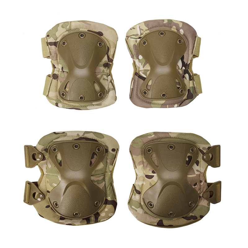 PD-6225 Knee And Elbow Pads Four Sets Of Outdoor Cycling Vajra Guards Knee Elbow Field Equipment Knee Pads - ForcesArmy