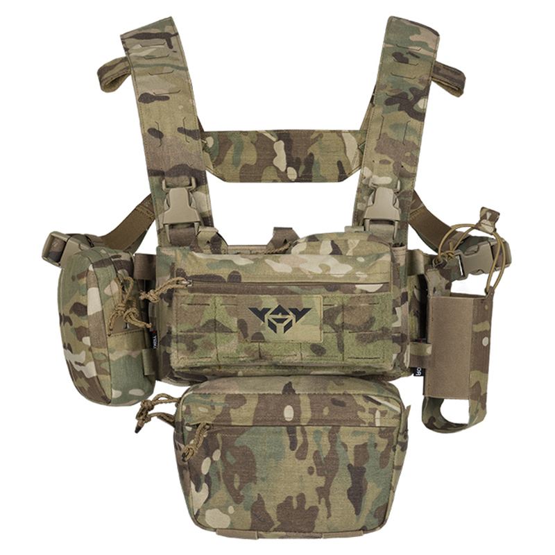 YKD0232 YAKEDA Mk3 Chest Mount Outdoor Sports Lightweight Load Vest Set - ForcesArmy