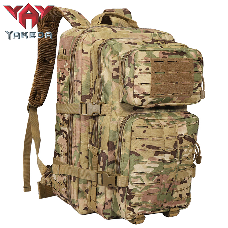 GB-0065 Mountaineering Military Tactical Backpack Men's Hiking Sports Backpack Camouflage System 3P Outdoor Bag 45L - ForcesArmy