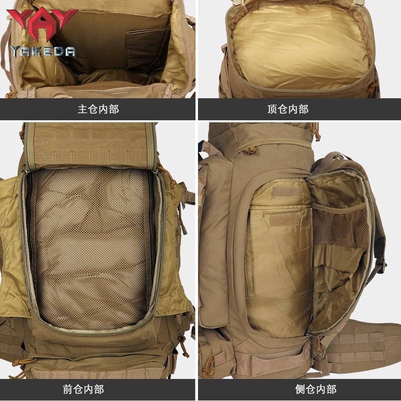 19780 YAKEDA Tactical Backpack Military Rucksack Traveling Hiking Outdoor 90L - ForcesArmy