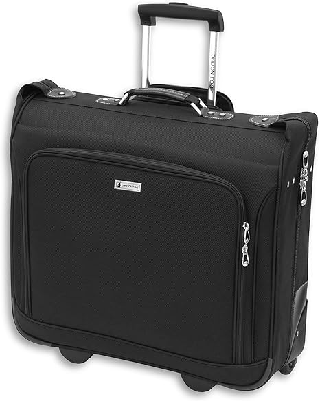 LONDON FOG Buckingham 44-Inch Wheeled Garment Bag, Black - ForcesArmy