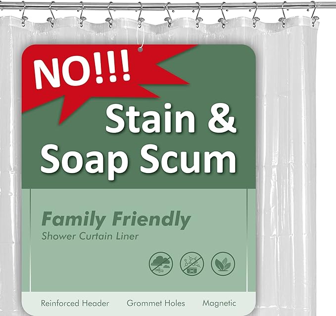 Plastic Shower Liner Clear Shower Curtain Liner , Shower Curtains for Bathroom - ForcesArmy
