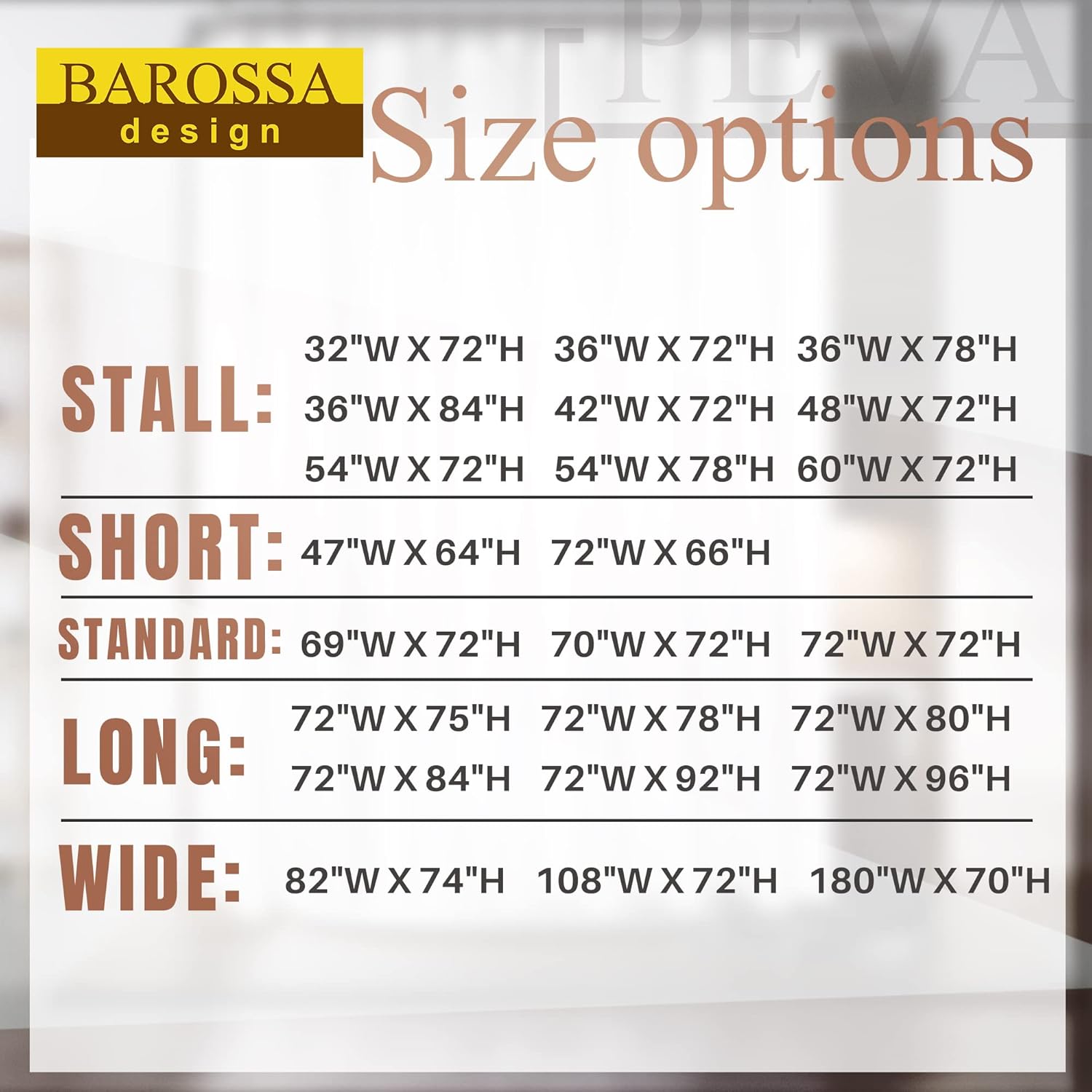 Plastic Shower Liner Clear Shower Curtain Liner , Shower Curtains for Bathroom - ForcesArmy