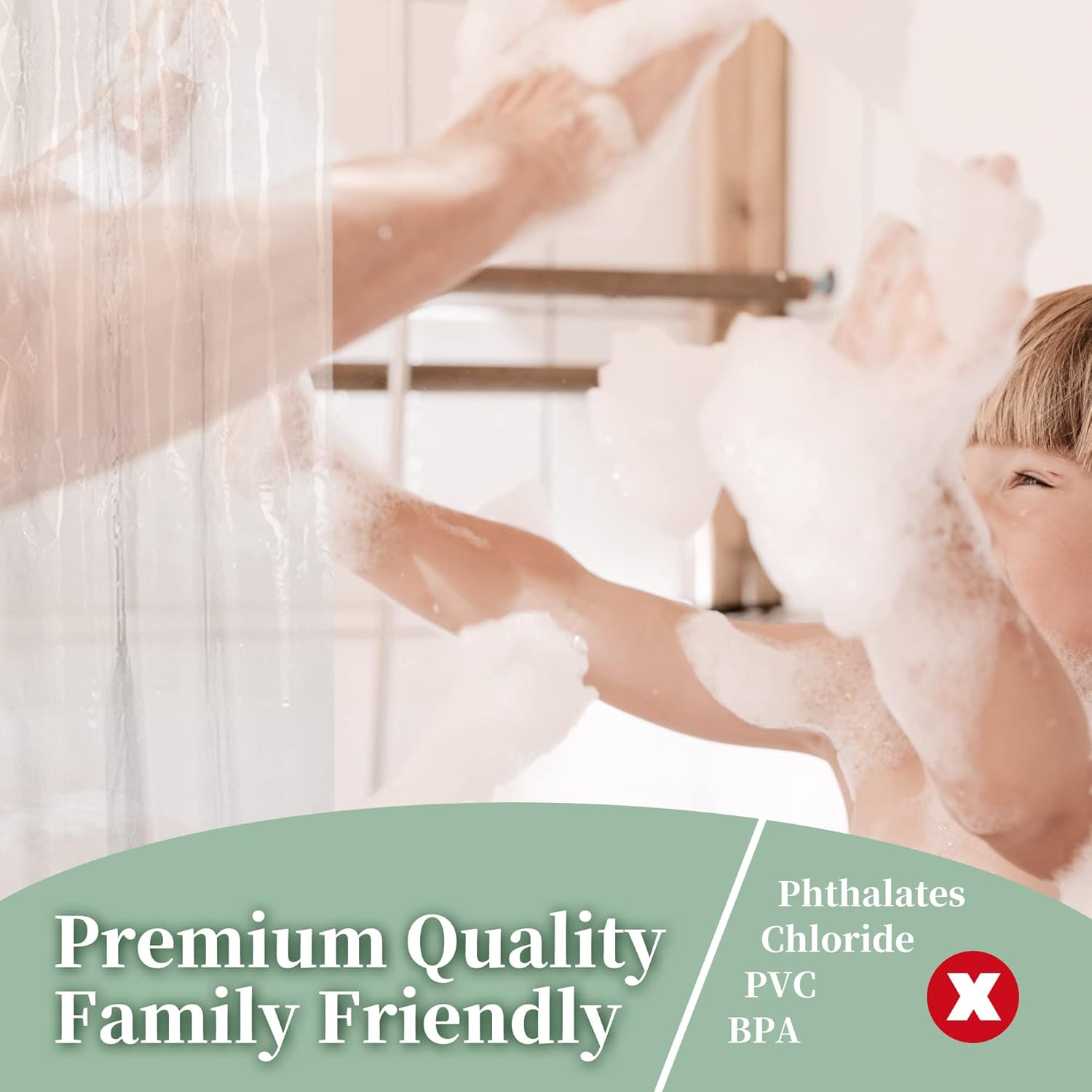 Plastic Shower Liner Clear Shower Curtain Liner , Shower Curtains for Bathroom - ForcesArmy