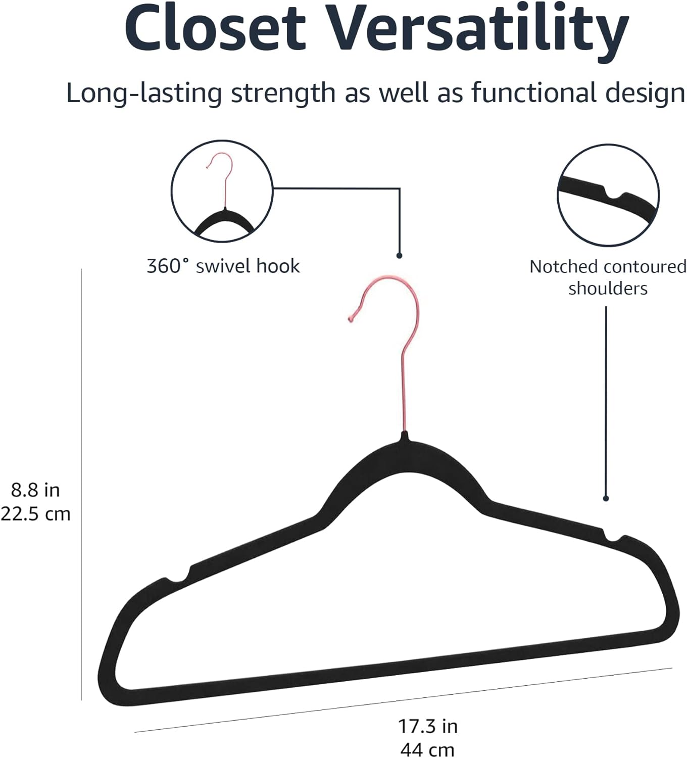 Basics Slim, Velvet, Non-Slip Suit Clothes Hangers - ForcesArmy