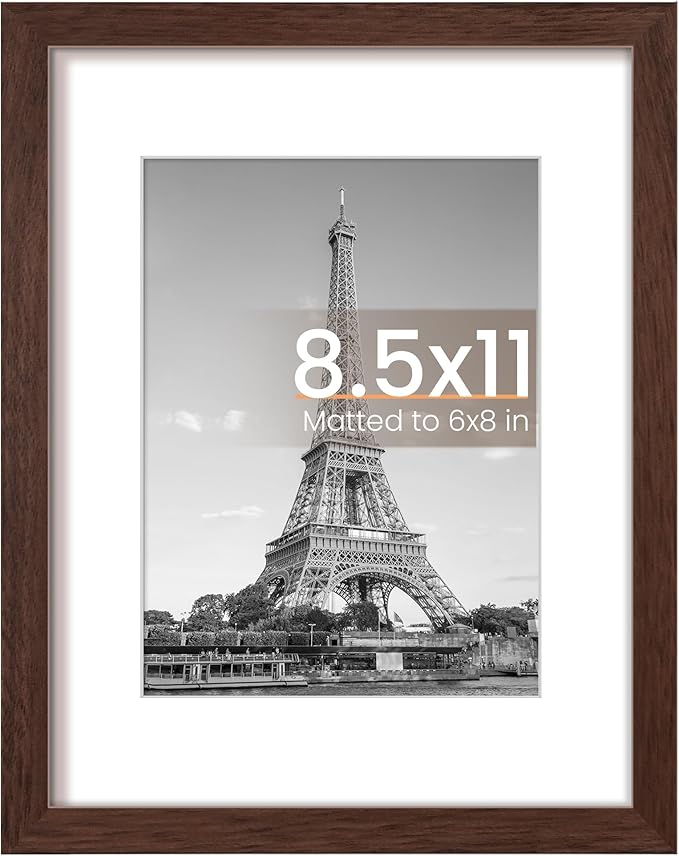 Picture Frame, Display Pictures 6x8 with Mat or 8.5x11 Wall Hanging Photo Certificate Frame - ForcesArmy