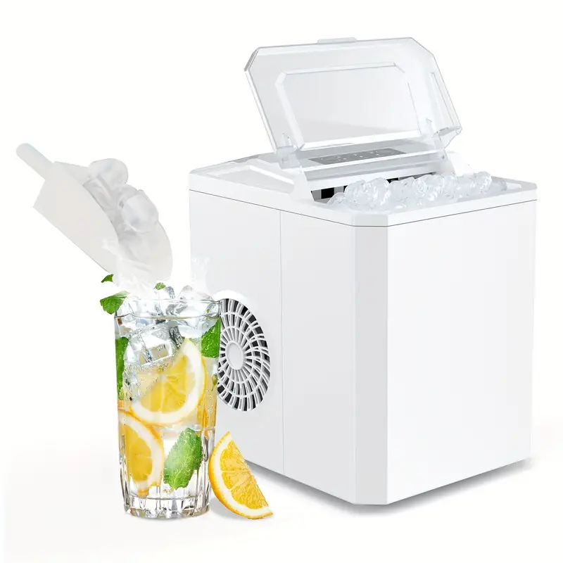 Countertop Ice Maker Machine With Handle Auto-Cleaning Multiple Ice Cube Sizes - ForcesArmy