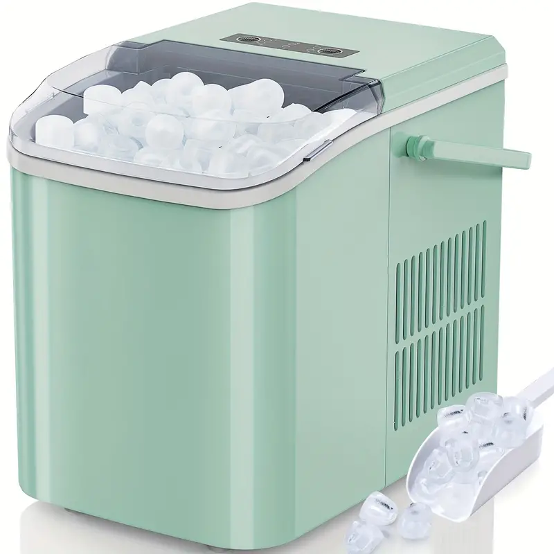 Countertop Ice Maker Machine With Handle Auto-Cleaning Multiple Ice Cube Sizes - ForcesArmy