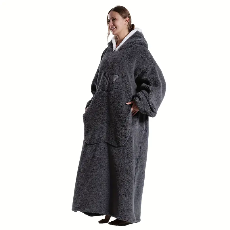 Ultra-Soft Reversible Oversized Hoodie Blanket - Cozy Wearable Sherpa Fleece - ForcesArmy