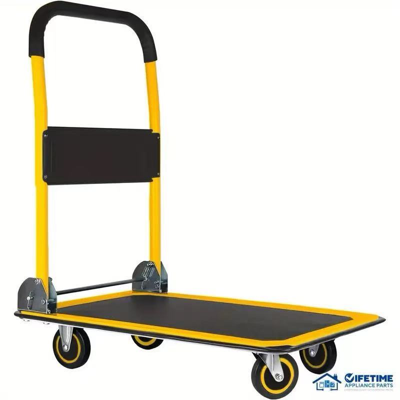 330 Lbs/660 Lbs Capacity Steel Heavy Duty Upgraded Home Large Foldable Push Cart - ForcesArmy