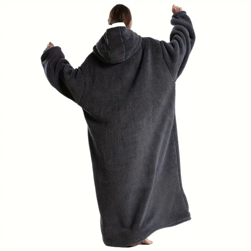 Ultra-Soft Reversible Oversized Hoodie Blanket - Cozy Wearable Sherpa Fleece - ForcesArmy